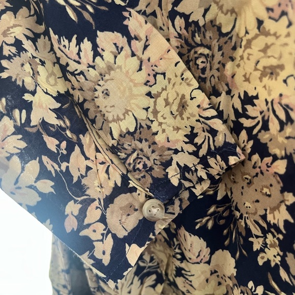 Sezane Country Flowers Dress in Navy and Cream | Size 34 | US Size 2 - Picture 11 of 12